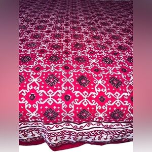 Red Patterned Tablecloth